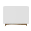 Manhattan Comfort Hamilton 43.93" Wide Dresser with 8 Drawers in White and Wood CS48908