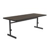 Correll Rectangle Econoline Adjustable Height Computer Desk and Training Table, 30" X 60" X 21" to 29" CSA3060-01