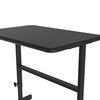 Correll Workstation Desk, 36" D X 24" W X 34" to 42" H, Black Granite CST2436-07