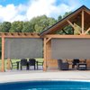 Keystone Fabrics Premium Sun Shade, Mahogany, 96" W, Pole O70.88.90