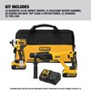 Dewalt 20V MAX* XR Brushless 1" SDS PLUS Rotary Hammer and Impact Driver Kit DCK233P2