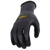 Dewalt Foam Nitrile Coated Gloves, Palm Coverage, Black/Gray, XL, PR DPG76XL