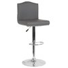 Flash Furniture Gray Leather Barstool DS-8111-GRY-GG
