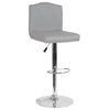 Flash Furniture Light Gray Fabric Barstool DS-8111-LTG-F-GG