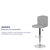 Flash Furniture Light Gray Fabric Barstool DS-8111-LTG-F-GG