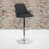 Flash Furniture Chair, Trieste, Adj Barstool, Black Fabric DS-8121A-BLK-F-GG