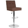 Flash Furniture Chair, Ravello, Adj Barstool, Brown Fabric DS-8411-BRN-F-GG