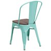 Flash Furniture Metal Chair, Green ET-3534-MINT-WD-GG