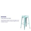 Flash Furniture 30" High Backless Distressed Green-Blue Barstool ET-BT3503-30-DB-GG