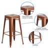 Flash Furniture Kai Commercial Grade 30" High Backless Copper Indoor-Outdoor Barstool ET-BT3503-30-POC-GG