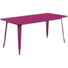 Flash Furniture Rectangle 31.5" W X 63" L X 29.5" H, Metal, Purple ET-CT005-PUR-GG