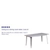 Flash Furniture Rectangle Silver Metal Table, 31-1/2"X63", 31.5" W X 63" L X 29.5" H, Metal, Grey ET-CT005-SIL-GG