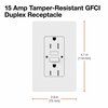 Lutron Receptacles, GFCI, Tamper-Resistant, Gray CAR-15-GFST-GR