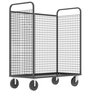 Valley Craft Cage Cart, 57"Wx30"D, 3-Sided High Profil F89256VCGY