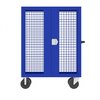 Valley Craft Security Cart, 48X24", Blue F89557VCBL