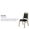 Flash Furniture Banquet Chair, 20-1/4"L36"H, VinylSeat, HerculesSeries FD-BHF-1-ALLGOLD-BK-GG