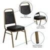 Flash Furniture Banquet Chair, 20-1/4"L36"H, VinylSeat, HerculesSeries FD-BHF-1-ALLGOLD-BK-GG