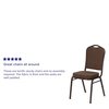 Flash Furniture BrownBanquet Chair, 20-1/4"L38"H, FabricSeat, HerculesSeries FD-C01-COPPER-008-T-02-GG