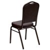 Flash Furniture Banquet Chair, 20-1/4"L38"H, VinylSeat, HerculesSeries FD-C01-COPPER-BRN-VY-GG