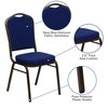 Flash Furniture Banquet Chair, 17.25W20-1/4"L38H, FabricSeat, HerculesSeries FD-C01-GOLDVEIN-208-GG