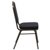 Flash Furniture BlackBanquet Chair, 20-1/4"L38"H, Fixed, FabricSeat, HerculesSeries FD-C01-GOLDVEIN-S0806-GG