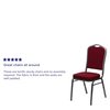 Flash Furniture Banquet Chair, 20-1/4"L38"H, FabricSeat, HerculesSeries FD-C01-SILVERVEIN-3169-GG