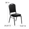 Flash Furniture Banquet Chair, 20-1/4"L38"H, VinylSeat, HerculesSeries FD-C01-SILVERVEIN-BK-VY-GG