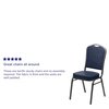 Flash Furniture NavyBanquet Chair, 20-1/4"L38"H, VinylSeat, HerculesSeries FD-C01-SILVERVEIN-NY-VY-GG