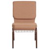 Flash Furniture Church Chair, 25"L33-1/4"H, FabricSeat, HerculesSeries FD-CH02185-CV-BN-BAS-GG