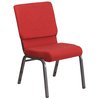 Flash Furniture Church Chair, 25"L33-1/4"H, FabricSeat, HerculesSeries FD-CH02185-SV-RED-GG