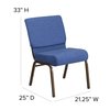 Flash Furniture Church Chair, 25"L33"H, FabricSeat, HerculesSeries FD-CH0221-4-GV-BLUE-GG