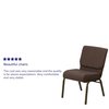 Flash Furniture Church Chair, 25"L33"H, FabricSeat, HerculesSeries FD-CH0221-4-GV-S0819-GG