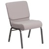 Flash Furniture Church Chair, 25"L33"H, FabricSeat, HerculesSeries FD-CH0221-4-SV-GYDOT-GG
