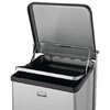 Rubbermaid Commercial 40 gal Square Step Can, Stainless Steel, 21 in Dia, Stainless Steel FGST40SSPL