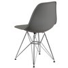 Flash Furniture Chair, 22-1/2"L32"H, ElonSeries FH-130-CPP1-GY-GG