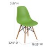 Flash Furniture Chair, 22-1/2"L31-1/2"H, ElonSeries FH-130-DPP-GN-GG