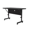 Correll Rectangle Deluxe Adjustable Height Flip Top Training Table, 24" W, 48" L, Black Granite FT2448-07