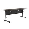 Correll Deluxe Adjustable Height Flip Top Training Table, 24" W, 60" L, High Pressure Laminate Top, Walnut FT2460-01