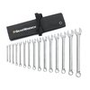 Gearwrench 15 Piece 12 Point Long Pattern Combination SAE Wrench Set with Tool Roll 81918