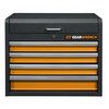 Gearwrench Tool Chest, 4 Drawer, Black/Orange, 26 in W 83240