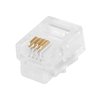 Monoprice Plug, Modular, RJ11, 6P4C, Solid, PK50 7269