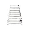 Gearwrench 12 Piece 90-Tooth 12 Point Metric Combination Ratcheting Wrench Set 86927