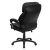 Flash Furniture Contemporary Chair, Leather, 19" to 23-1/2" Height, Fixed Arms, Black GO-1097-BK-LEA-GG