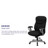 Flash Furniture Office Chair, 31"L48-1/2"H, Height and Width Adjustable Padded, HerculesSeries GO-1534-BK-FAB-GG