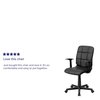 Flash Furniture Vinyl Contemporary Chair, 16-3/4" to 21-3/4, Fixed Arms, Black GO-1691-1-BK-A-GG