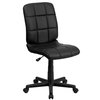 Flash Furniture Vinyl Contemporary Chair, 16-3/4" to 21-3/4, Black GO-1691-1-BK-GG