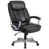 Flash Furniture Black Office Chair, 28 1/2 in W 35" L 49-1/2" H, Padded, Leather Seat, Hercules Series GO-1850-1-LEA-GG