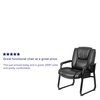 Flash Furniture Black Reception Chair, 29 in W 31" L 41-3/4" H, Padded, Leather Seat, Contemporary Series GO-2138-GG