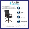 Flash Furniture Black Leather Rose Gold Frame High Back Chair GO-2286H-BK-RSGLD-GG