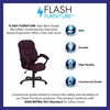 Flash Furniture Contemporary Chair, Fabric, 18-1/4" to 22" Height, Fixed Arms, Grape Microfiber GO-725-GRPE-GG